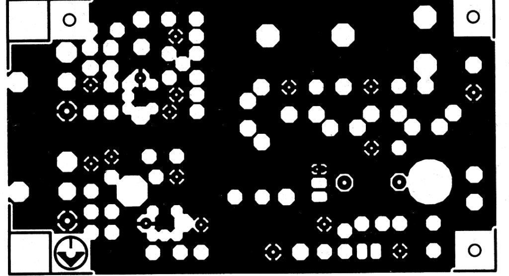 PCB track side back side layout of 27 MHz transmitter 