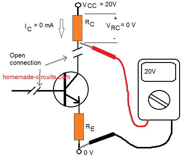 checking BJT open loop connections