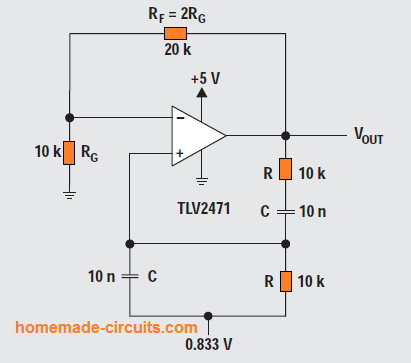 Wien-bridge circuit diagram