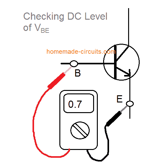 checking BJT base emitter voltage