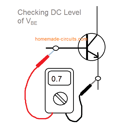 checking DC level of Vbe