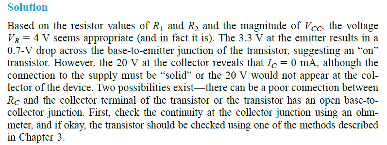 determine whether the transistor is in “on”