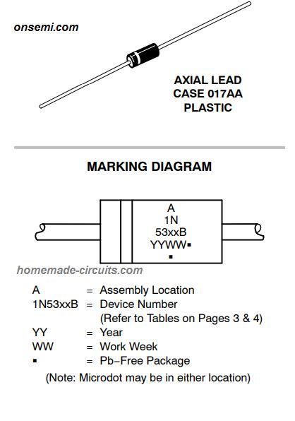 Zener diyot datasheet