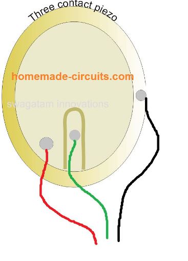 how to connect 3 wire piezo