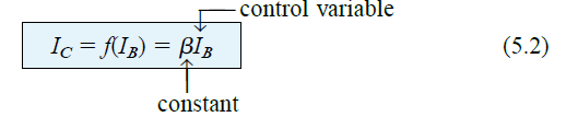 linear relationship existing between IC and IB