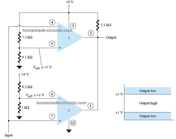 LM339 as window comparator