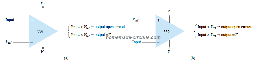 LM339 comparator pin configuration