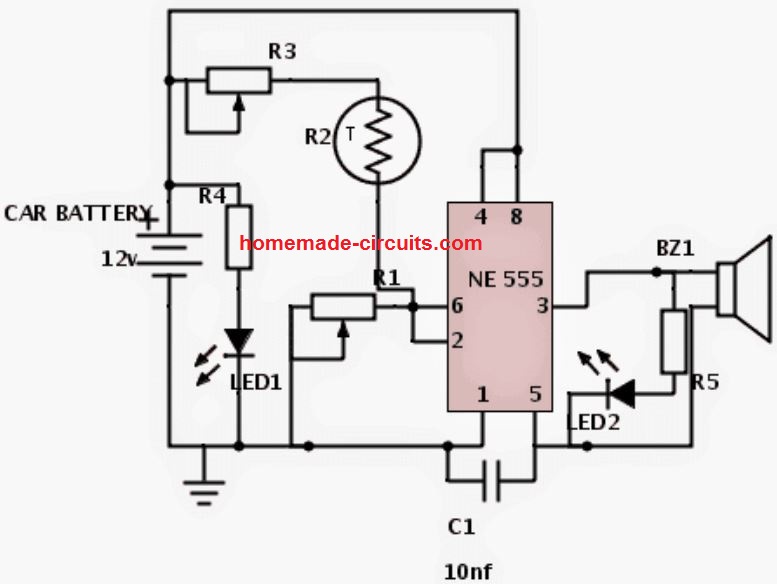 car radiator indicator circuit 1