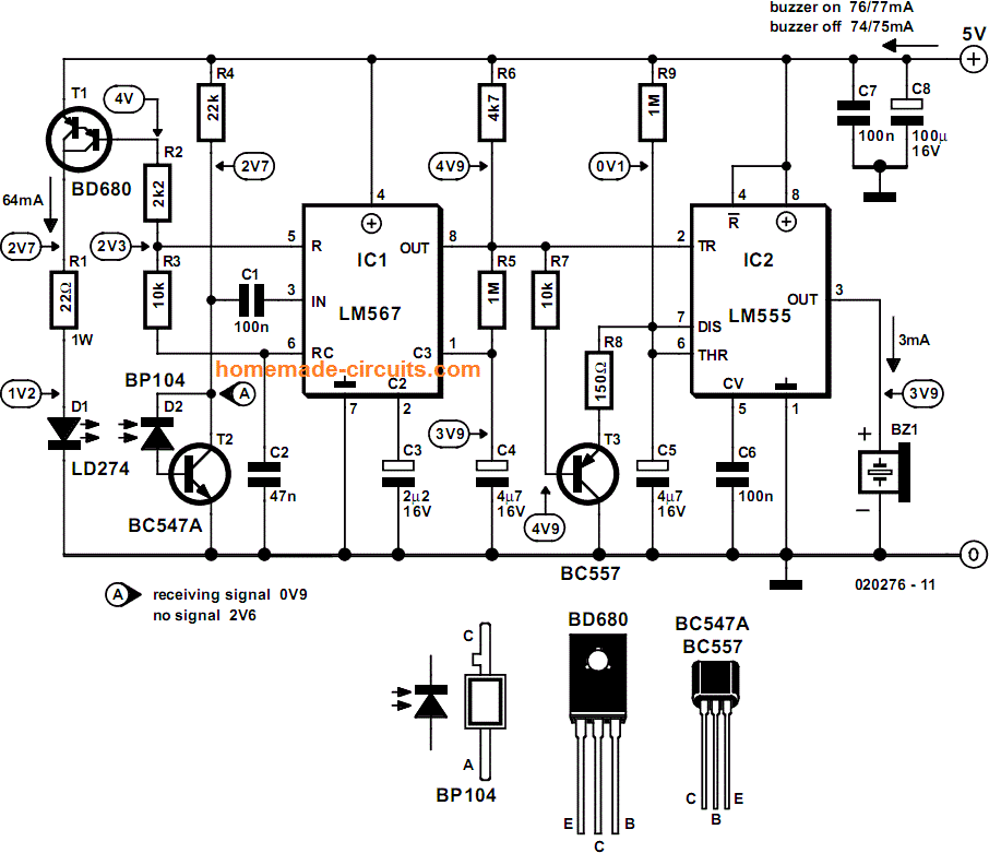 infraredIRmotiondetectorcircuit