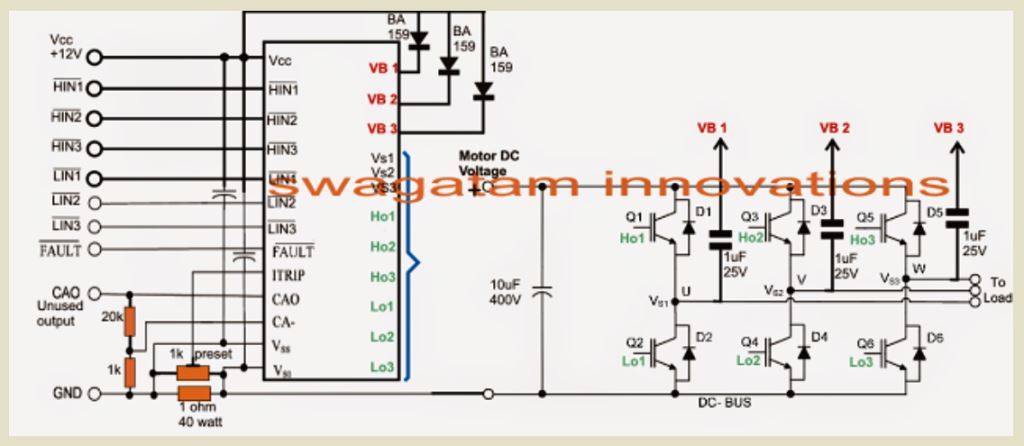 3 Phase Solar Submersible Pump Inverter Circuit Homemade