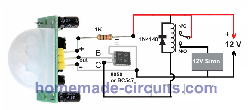 4 Simple Motion Detector Circuits Using