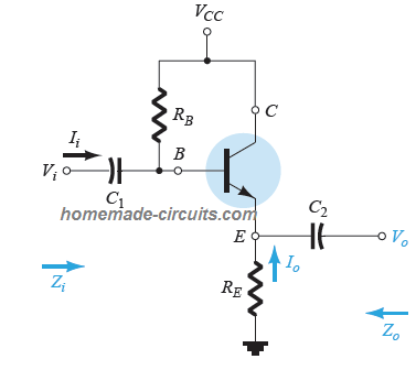 emitter follower transistor configuration