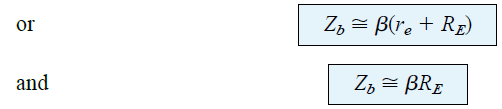 input impedance formula for emitter follower 1