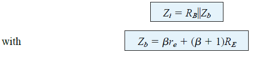 input impedance formula for emitter follower