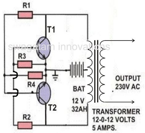 simple cross coupled inverter circuit 60 watt