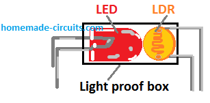 LED LDR opto-coupler assembly details