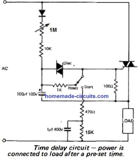 delay on timer using triac