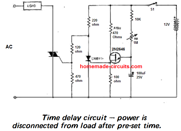 delay off timer using triac