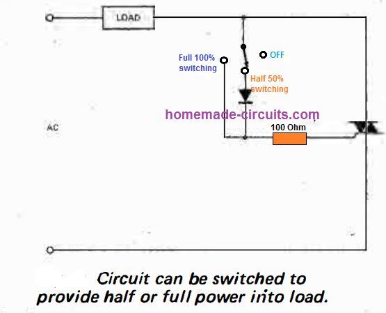 half wave triac control