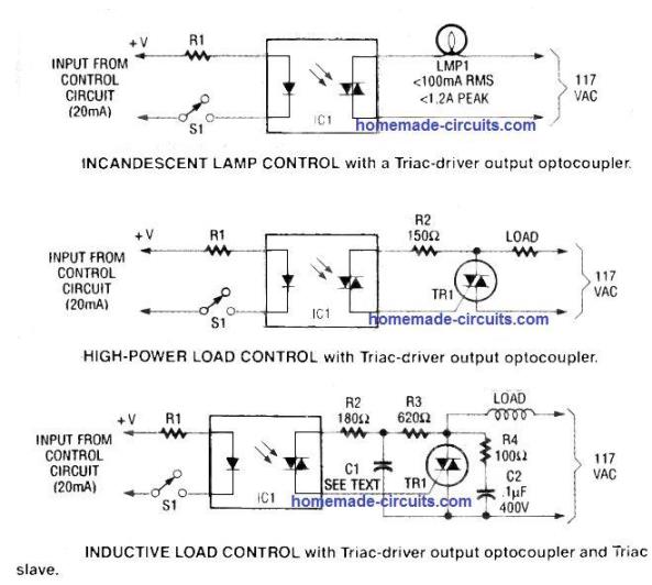 photoTriac and photoSCR application  circuits