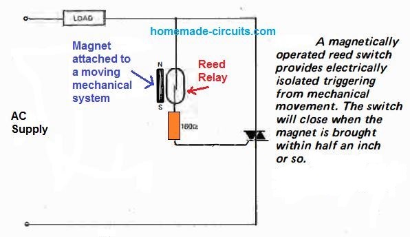 triac switching using a reed relay