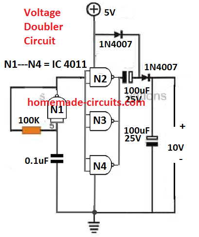 voltage doubler using nand gates