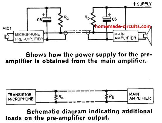 how MIC supply is obtained from the main amp