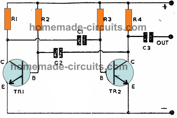 two transistor multivibrator circuit
