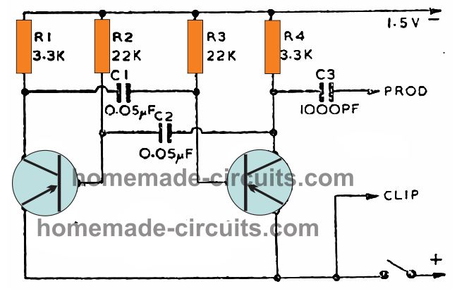 signal injector circuit using BC547 transistors