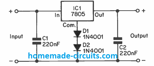 3 Terminal Fixed Voltage Regulators Working And Application Circuits Homemade Circuit Projects