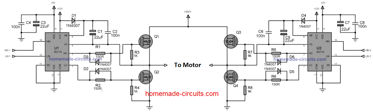 Simplest Full Bridge Inverter Circuit | Homemade Circuit ...