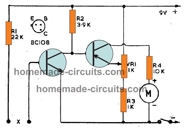 two transistor lie detector circuit