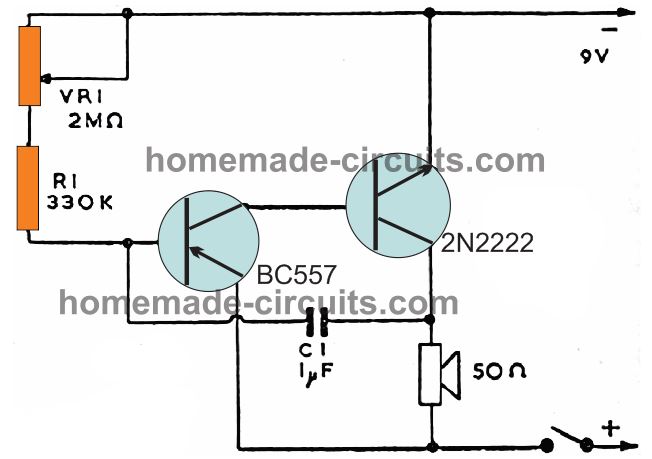 two transistor Metronome Circuit