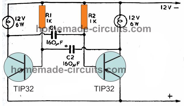 Double lamp Blinker Circuit