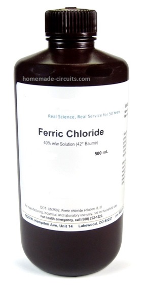 ferric chloride as PCB etchant