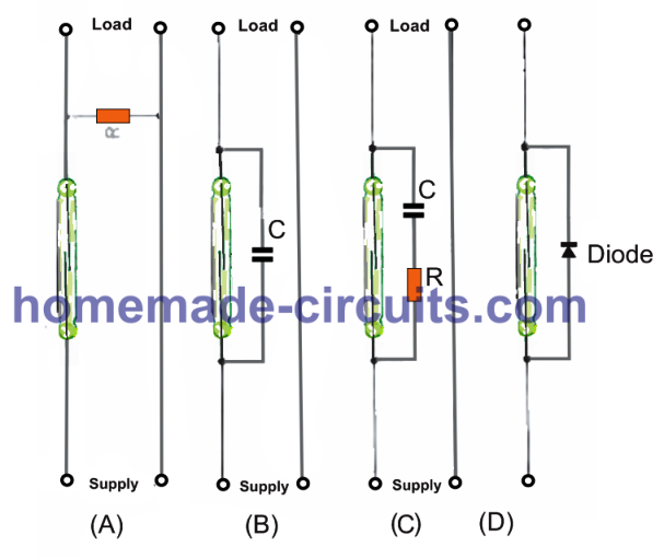 reed switch protection against inductive spikes