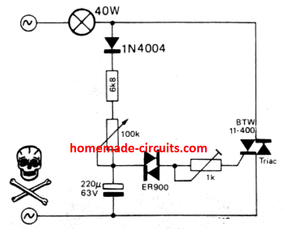 Triac Lamp Flasher Circuit