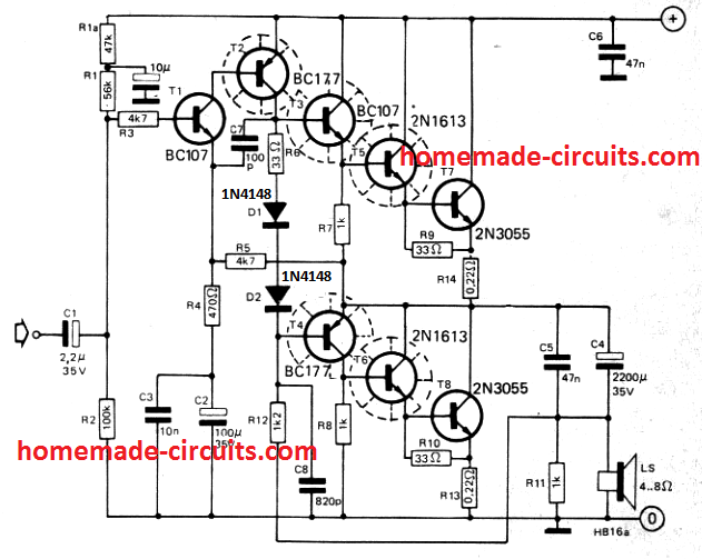 30 Watt Power Amplifier Circuit