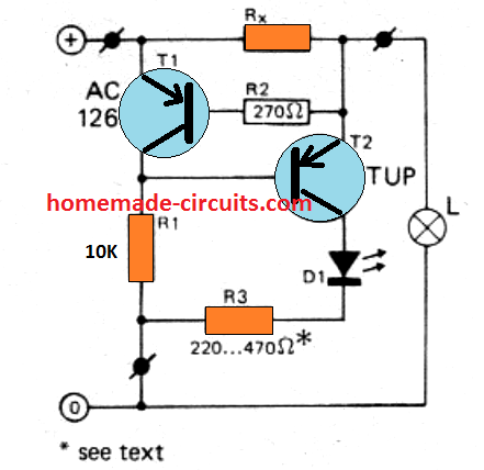 Car Fused Tail Lamp Indicator circuit