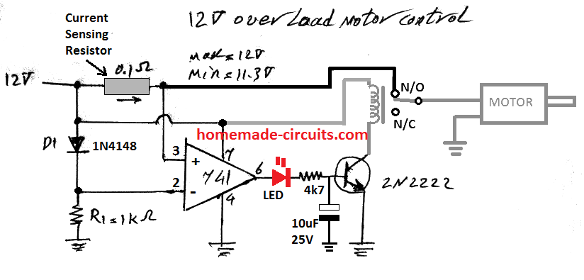 220 v AC Motor protection circuit
