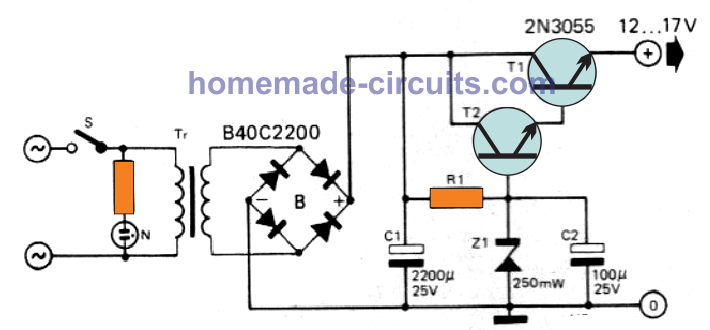 Regulated Variable Power Supply circuit