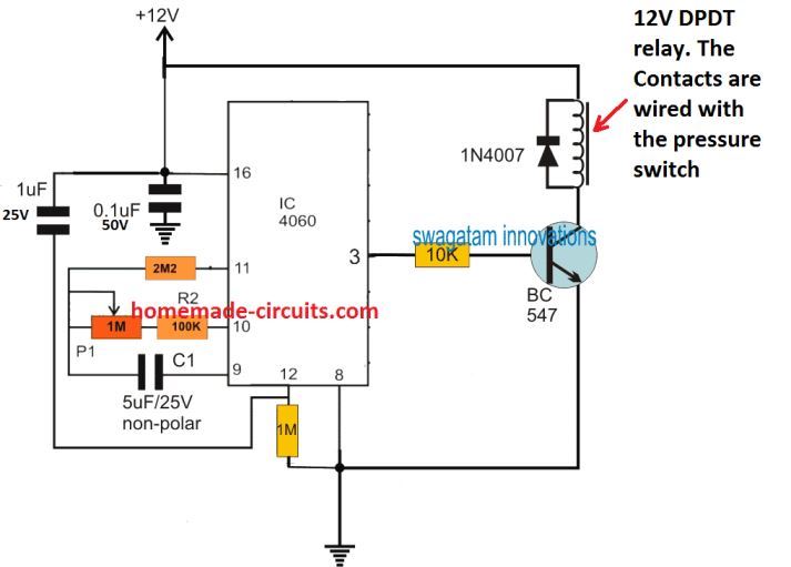 Pressure Switch Water Pump Controller Circuit Homemade Circuit Projects