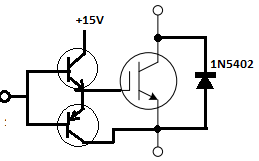 IGBT gate drive using NPN/PNP BJTs
