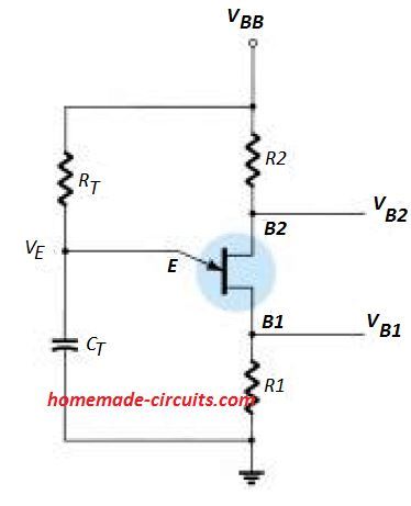 relaxation oscillator circuit using UJT