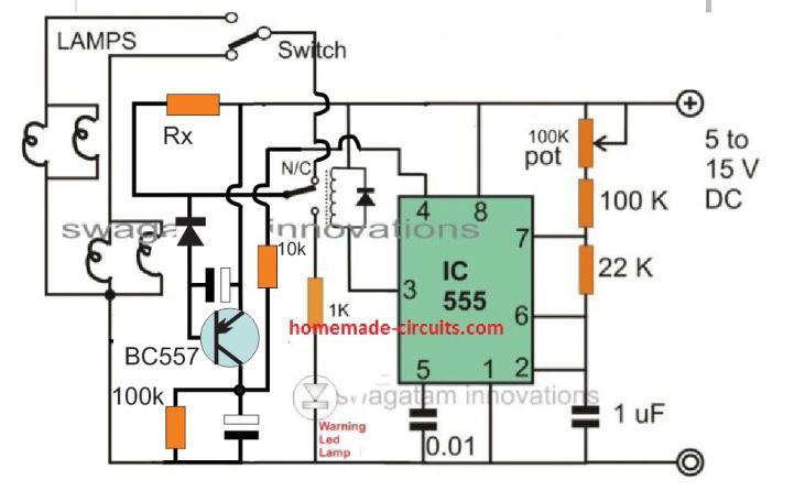 555 car flasher with lamp detector indicator