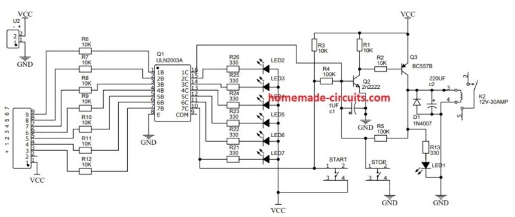 water level controller using ULN2003