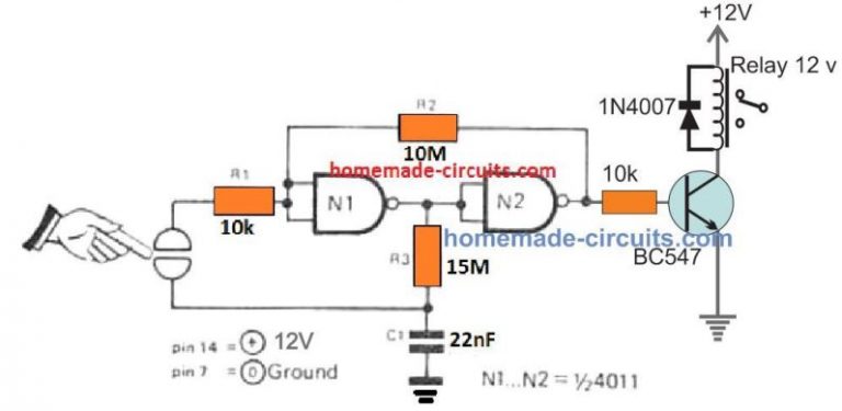 7 Best Touch Sensor Switch Circuits Explored Circuit Diagram