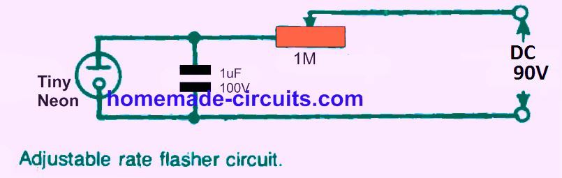 variable flasher neon bulb