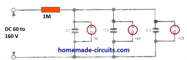 neon bulbs random flasher circuit