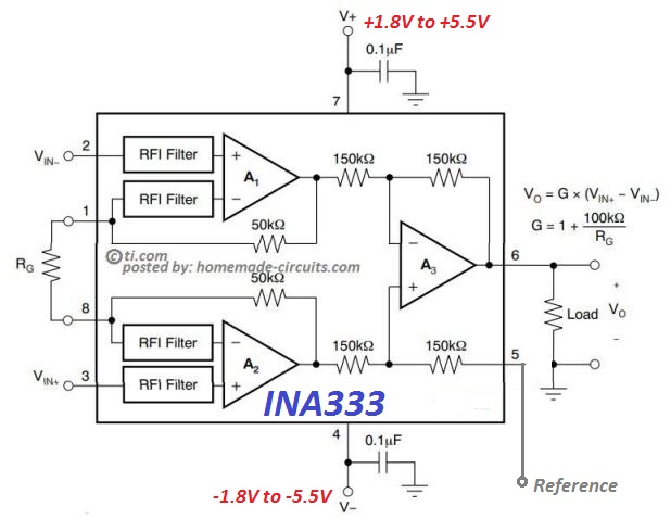 instrumentation amplifier circuit